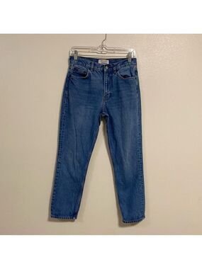 Reformation Jeans Women Size 4/27 Medium Wash Julia Crop High Rise Cigarette